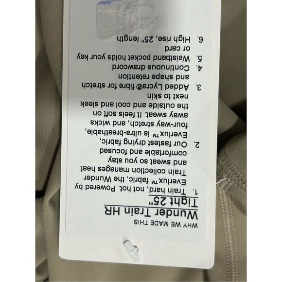 Lululemon wunder Train HR 25” sz 14 - Picture 5 of 5